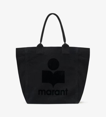 bolso tote pequeño con logotipo yenky negro